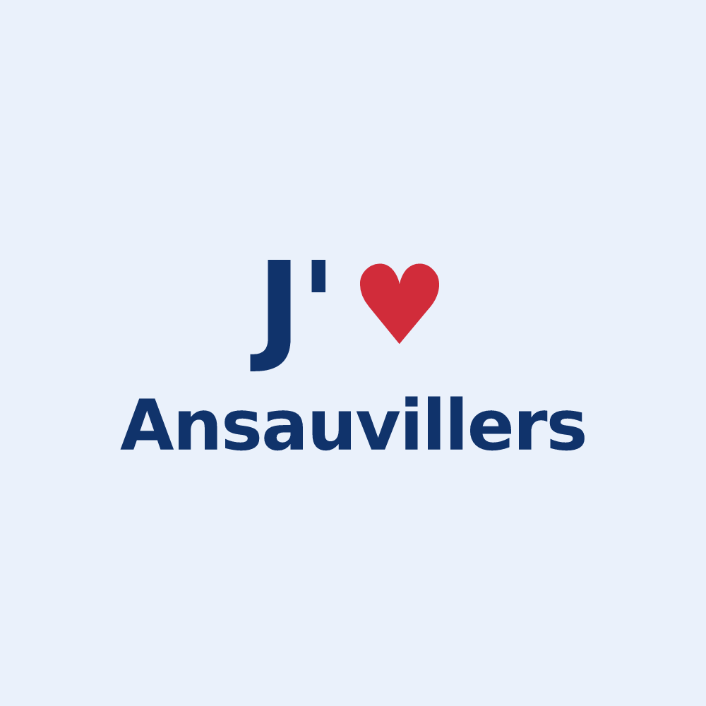Sticker personnalisé Ansauvillers — design J'aime Ansauvillers