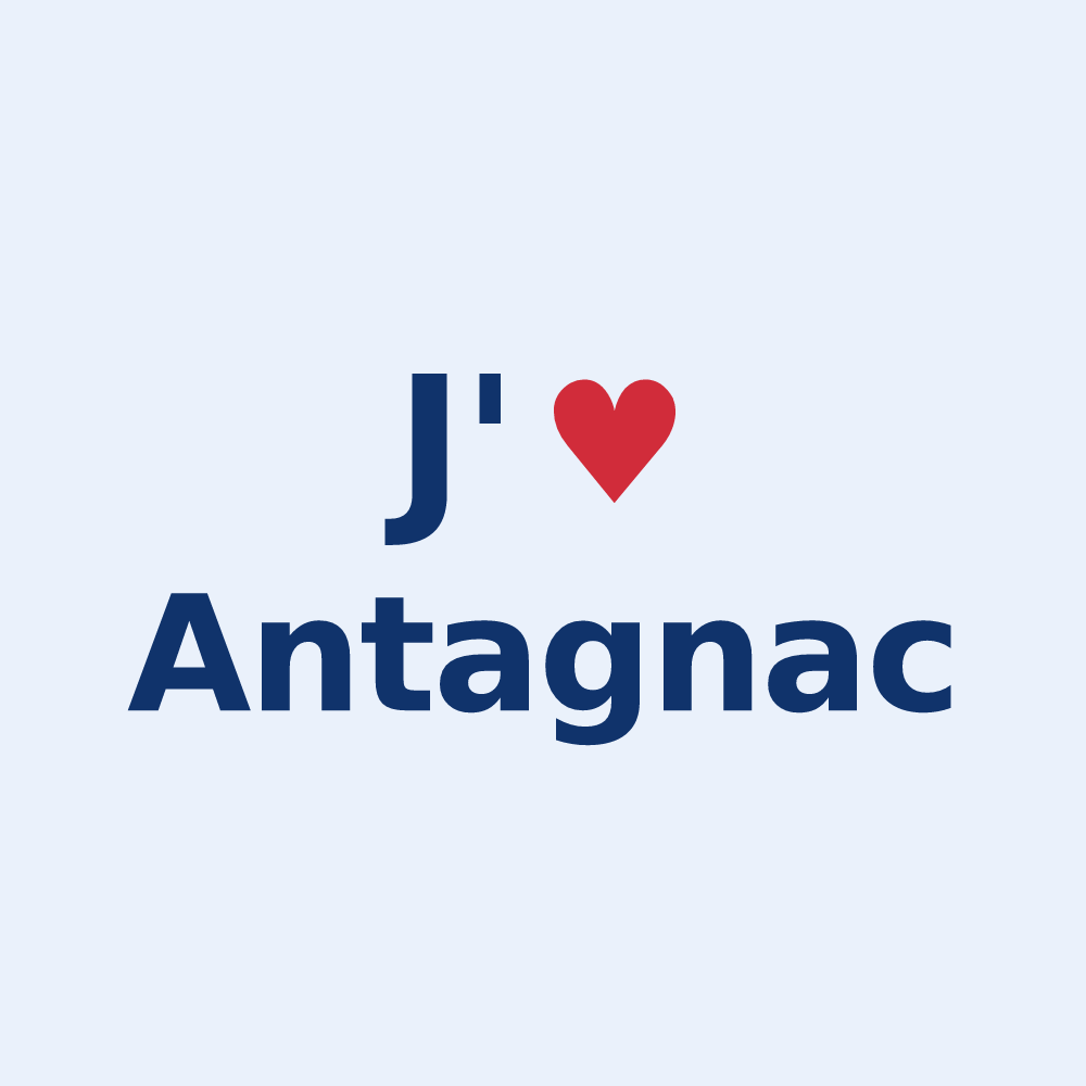 Sticker personnalisé Antagnac — design J'aime Antagnac