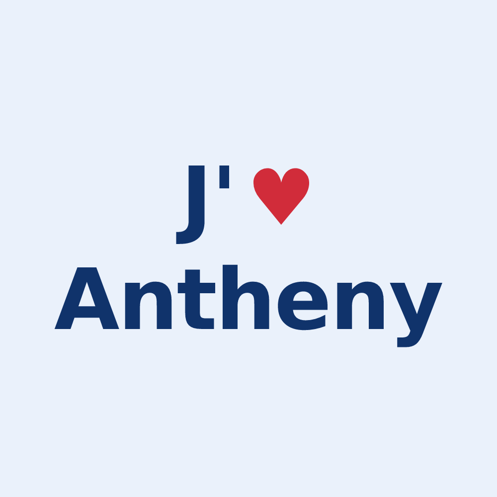 Sticker personnalisé Antheny — design J'aime Antheny