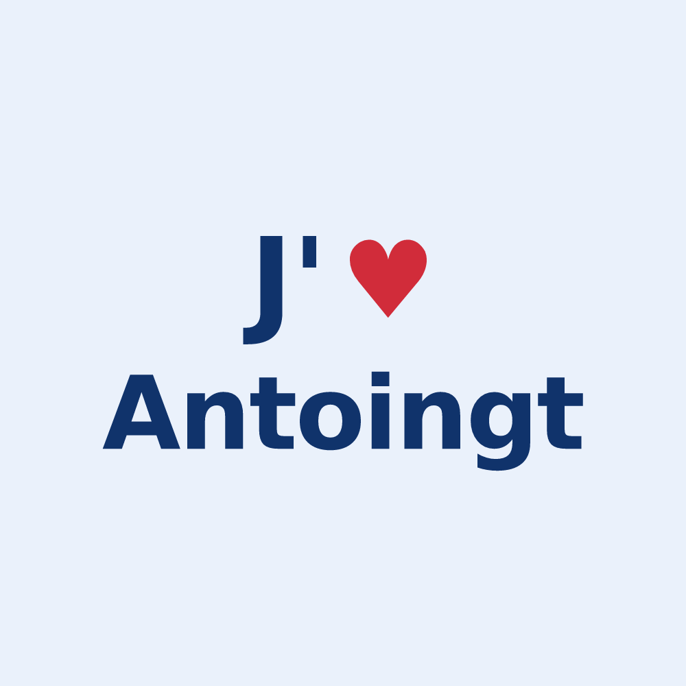Sticker personnalisé Antoingt — design J'aime Antoingt