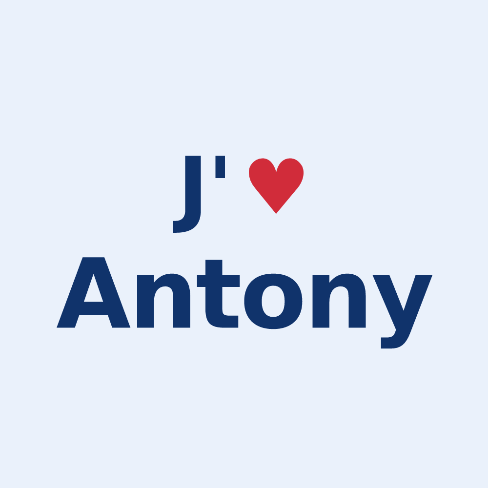 Sticker personnalisé Antony — design J'aime Antony