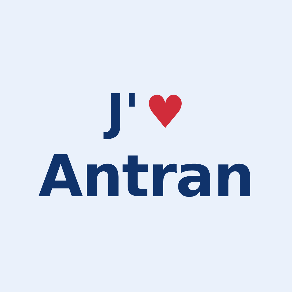 Sticker personnalisé Antran — design J'aime Antran