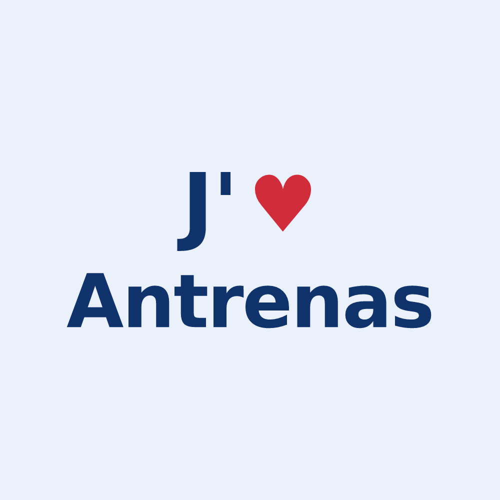 Sticker personnalisé Antrenas — design J'aime Antrenas