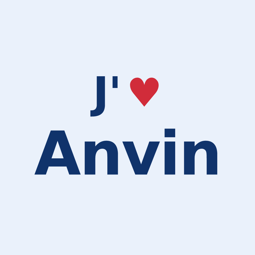 Sticker personnalisé Anvin — design J'aime Anvin