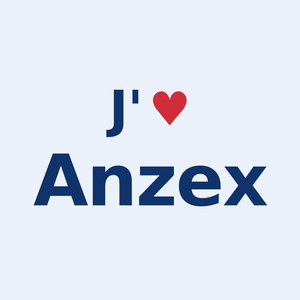 Sticker personnalisé Anzex — design J'aime Anzex