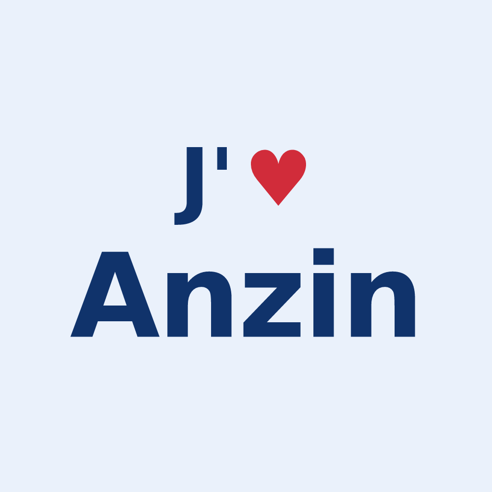Sticker personnalisé Anzin — design J'aime Anzin