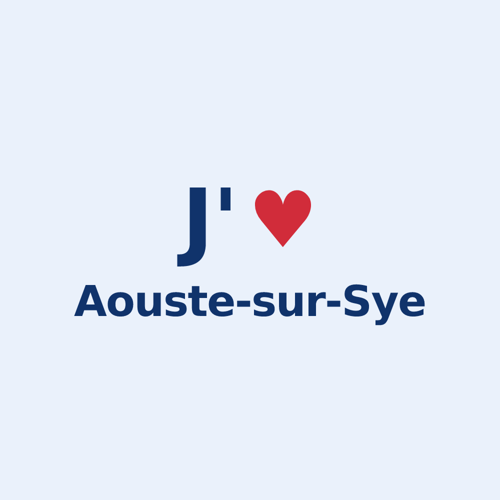 Sticker personnalisé Aouste-sur-Sye — design J'aime Aouste-sur-Sye
