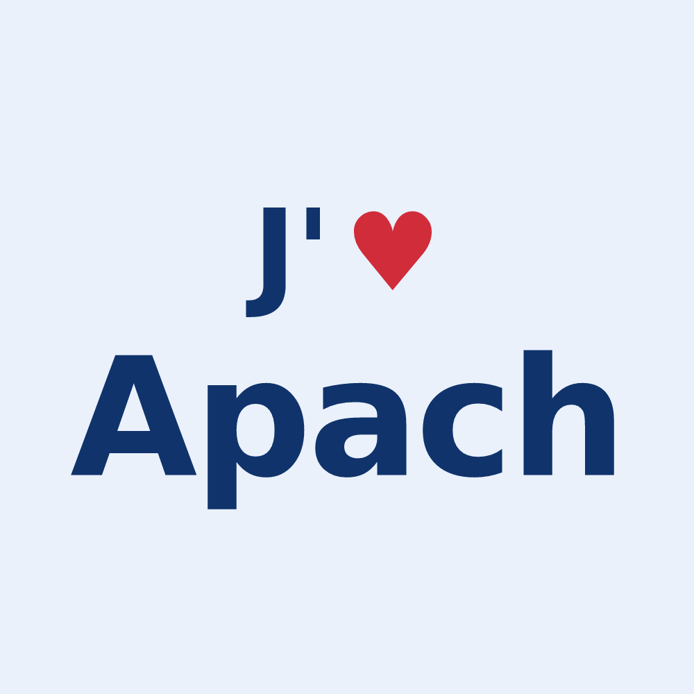 Sticker personnalisé Apach — design J'aime Apach