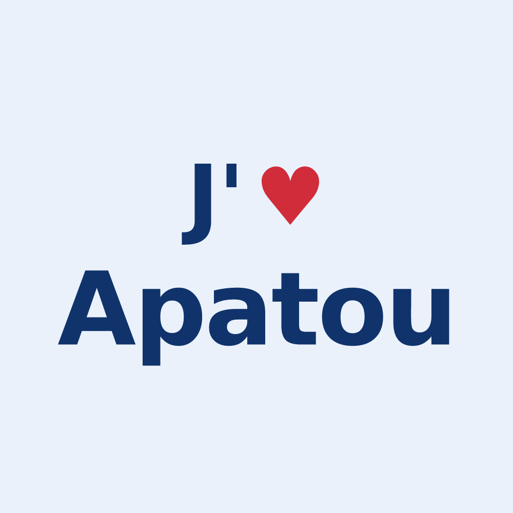 Sticker personnalisé Apatou — design J'aime Apatou