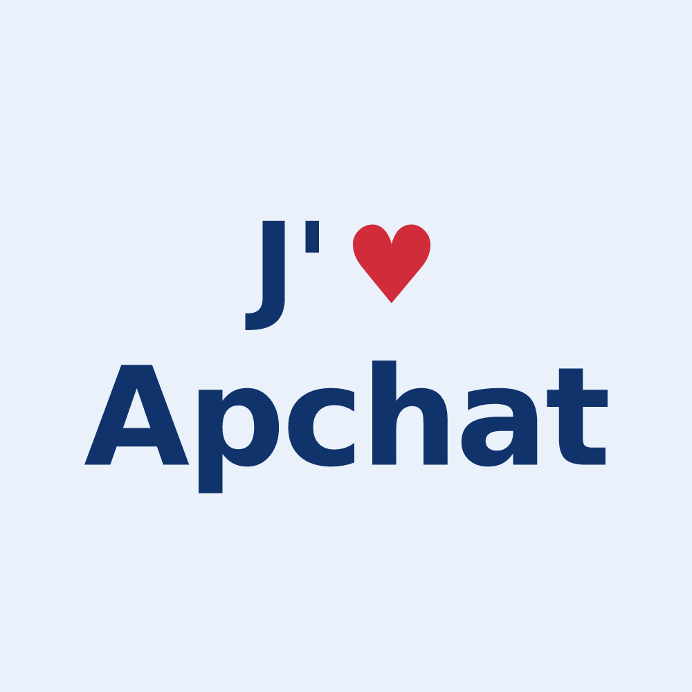 Sticker personnalisé Apchat — design J'aime Apchat