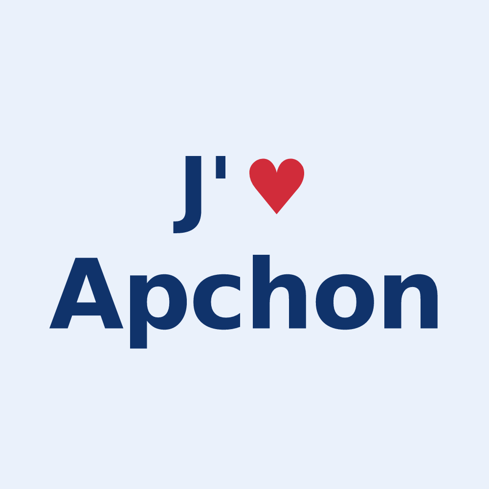 Sticker personnalisé Apchon — design J'aime Apchon