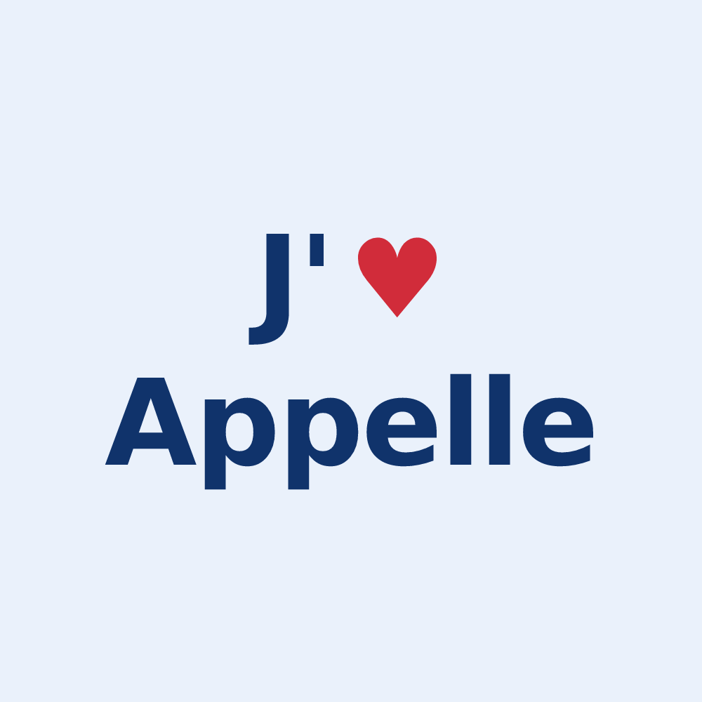 Sticker personnalisé Appelle — design J'aime Appelle