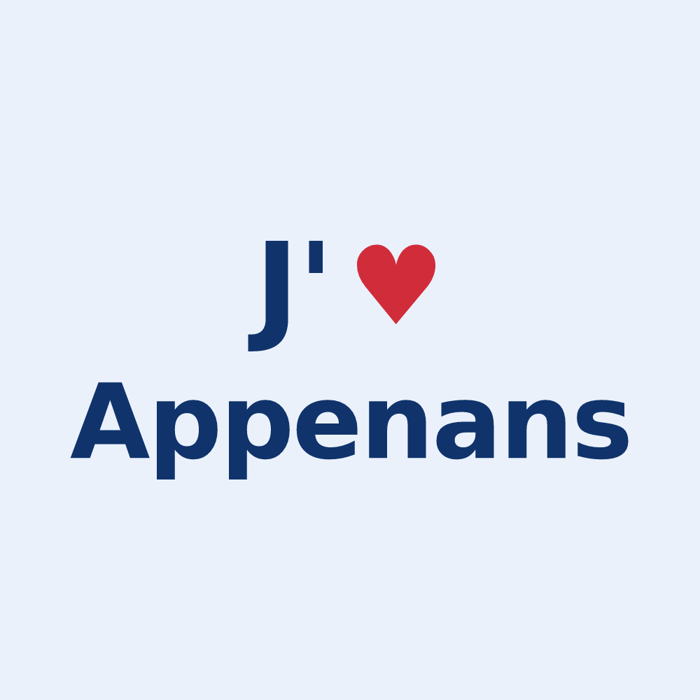 Sticker personnalisé Appenans — design J'aime Appenans