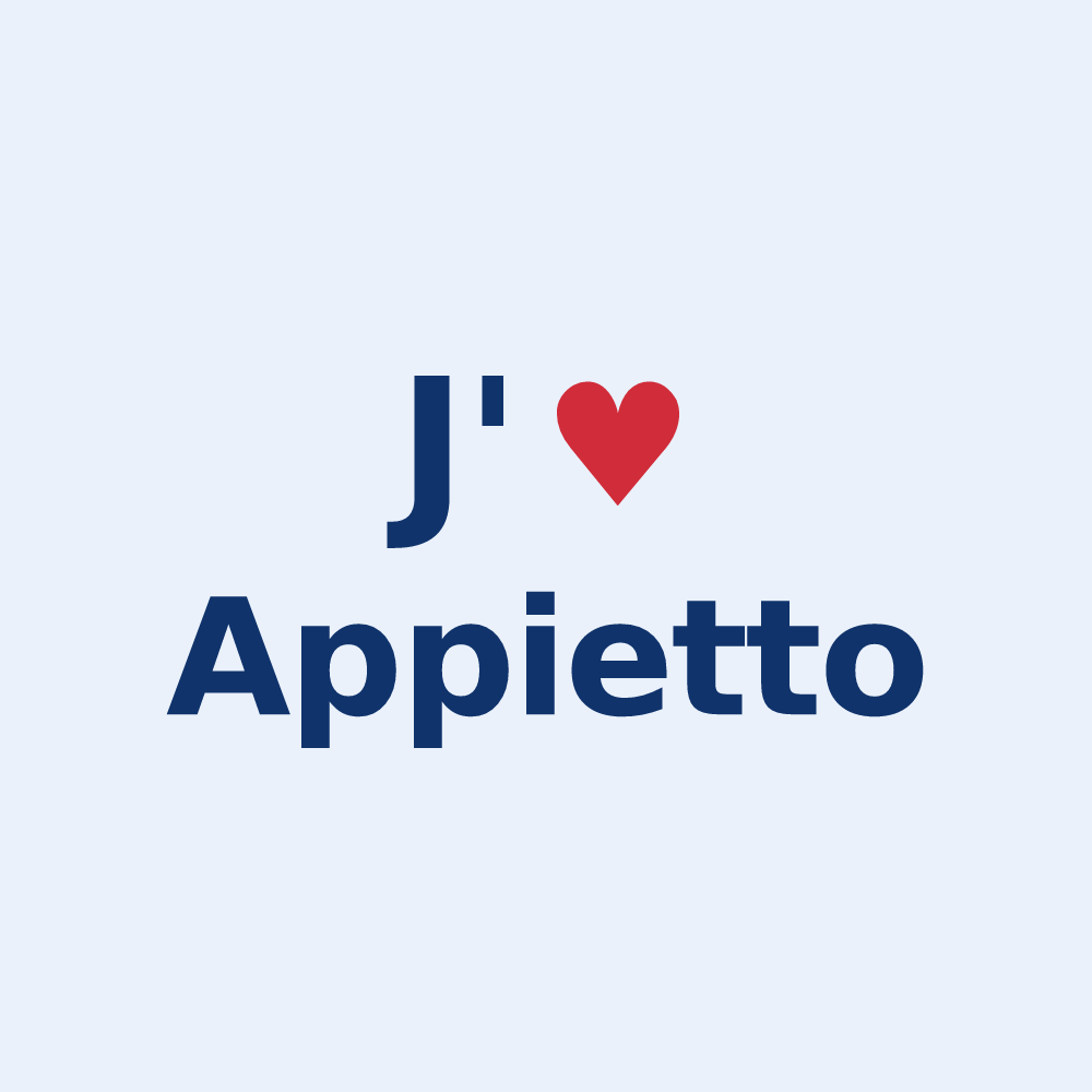 Sticker personnalisé Appietto — design J'aime Appietto
