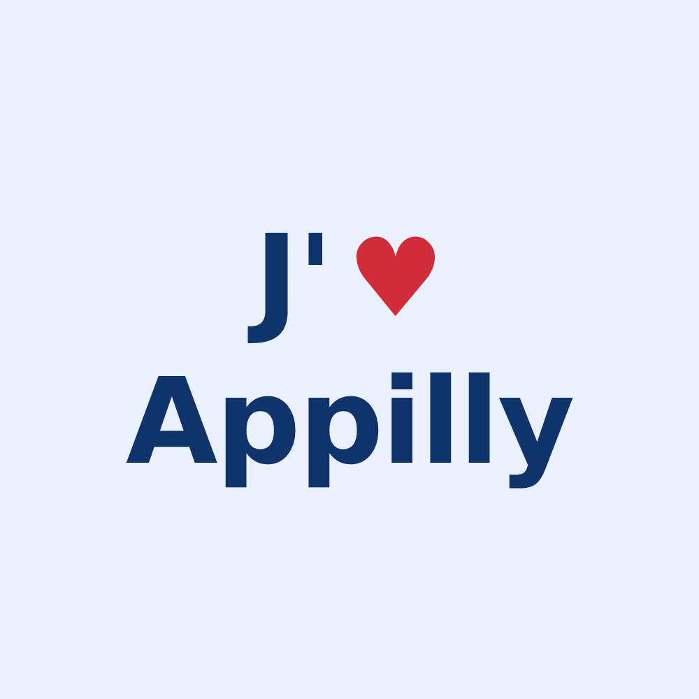 Sticker personnalisé Appilly — design J'aime Appilly