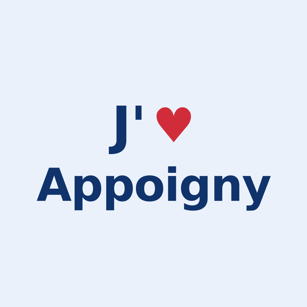 Sticker personnalisé Appoigny — design J'aime Appoigny