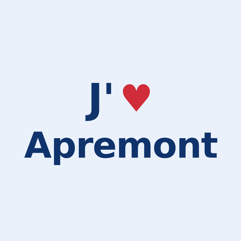 Sticker personnalisé Apremont — design J'aime Apremont