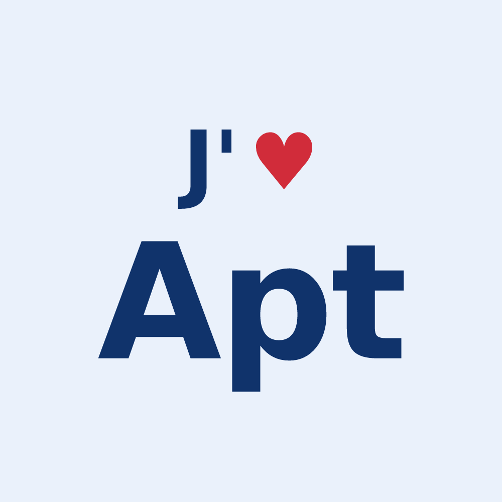 Sticker personnalisé Apt — design J'aime Apt