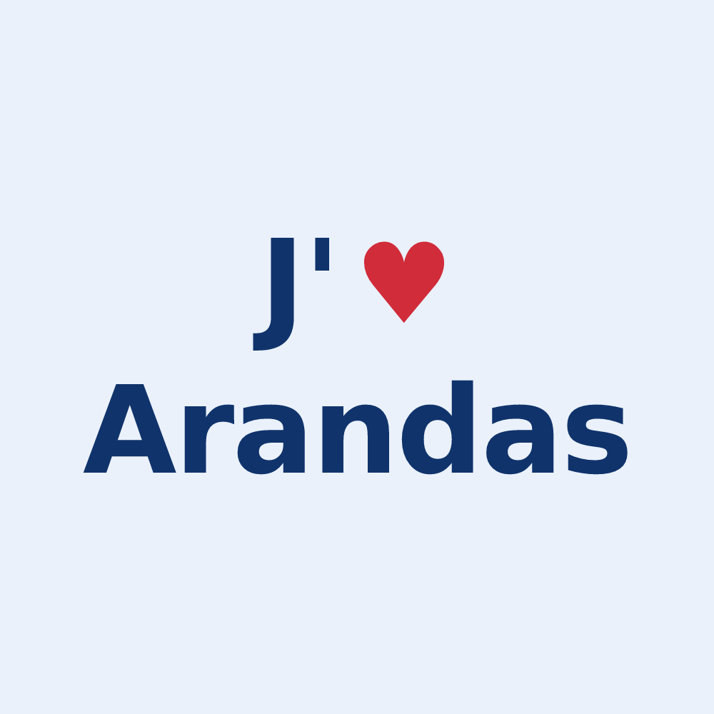 Sticker personnalisé Arandas — design J'aime Arandas