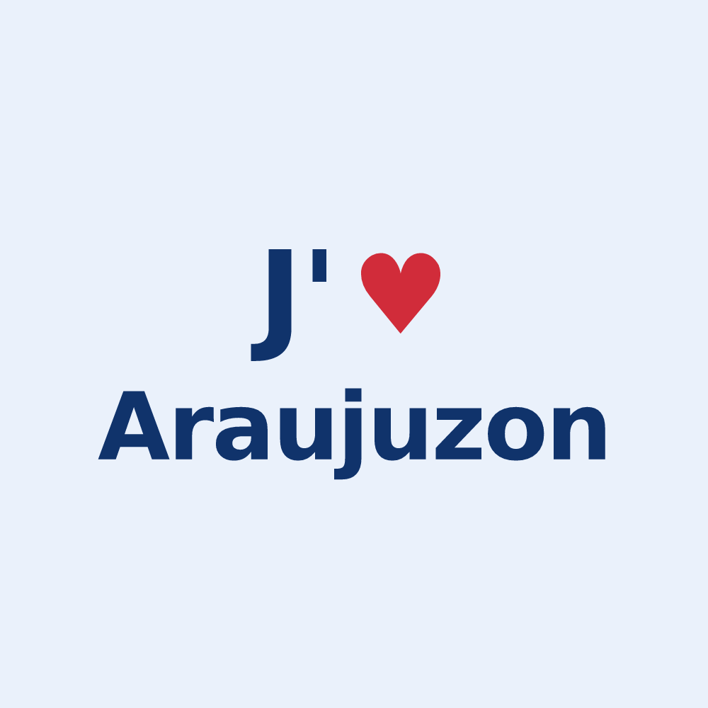 Sticker personnalisé Araujuzon — design J'aime Araujuzon