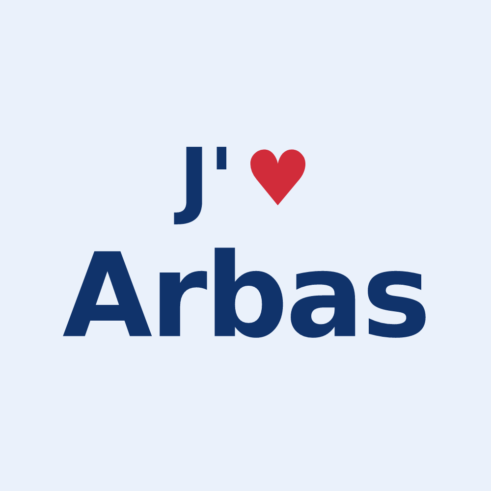 Sticker personnalisé Arbas — design J'aime Arbas