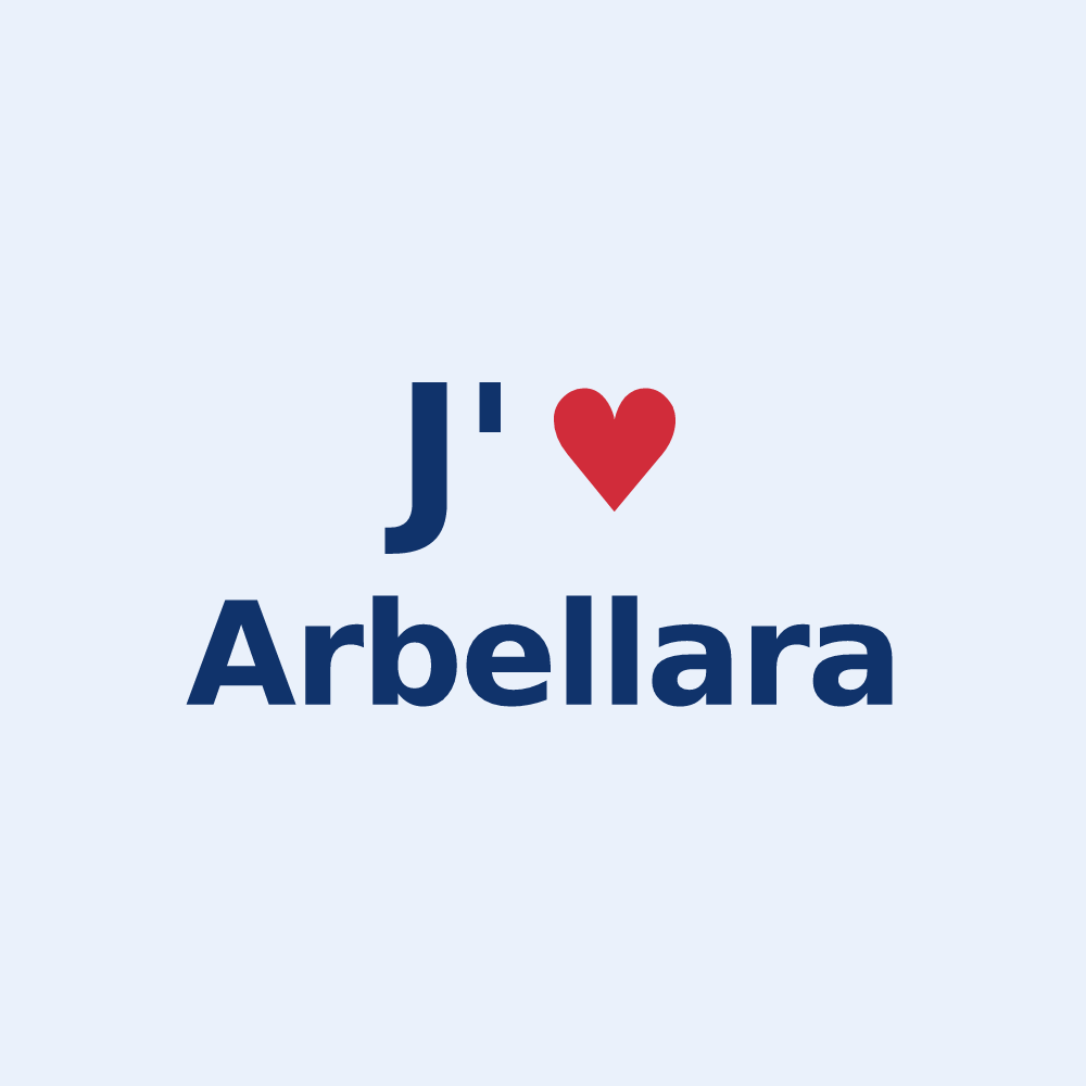 Sticker personnalisé Arbellara — design J'aime Arbellara