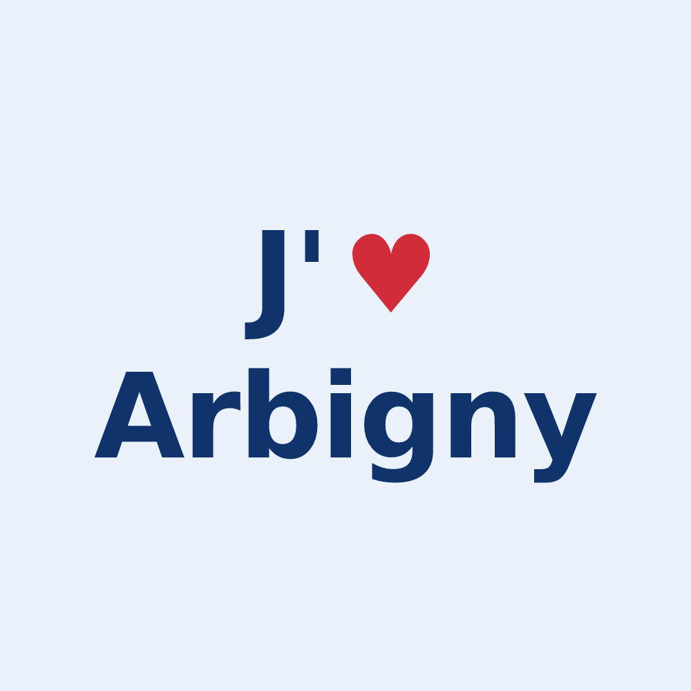 Sticker personnalisé Arbigny — design J'aime Arbigny