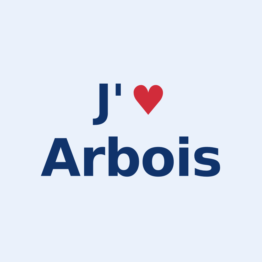 Sticker personnalisé Arbois — design J'aime Arbois