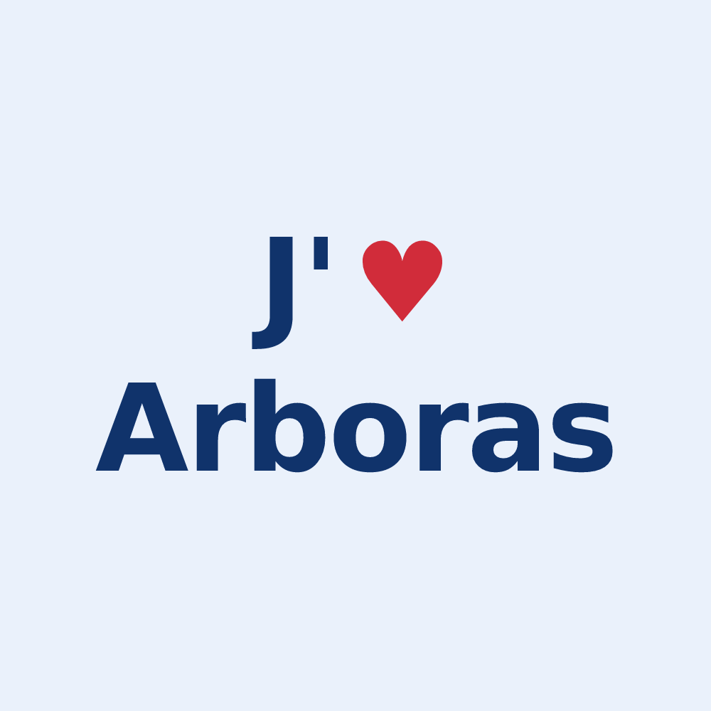 Sticker personnalisé Arboras — design J'aime Arboras