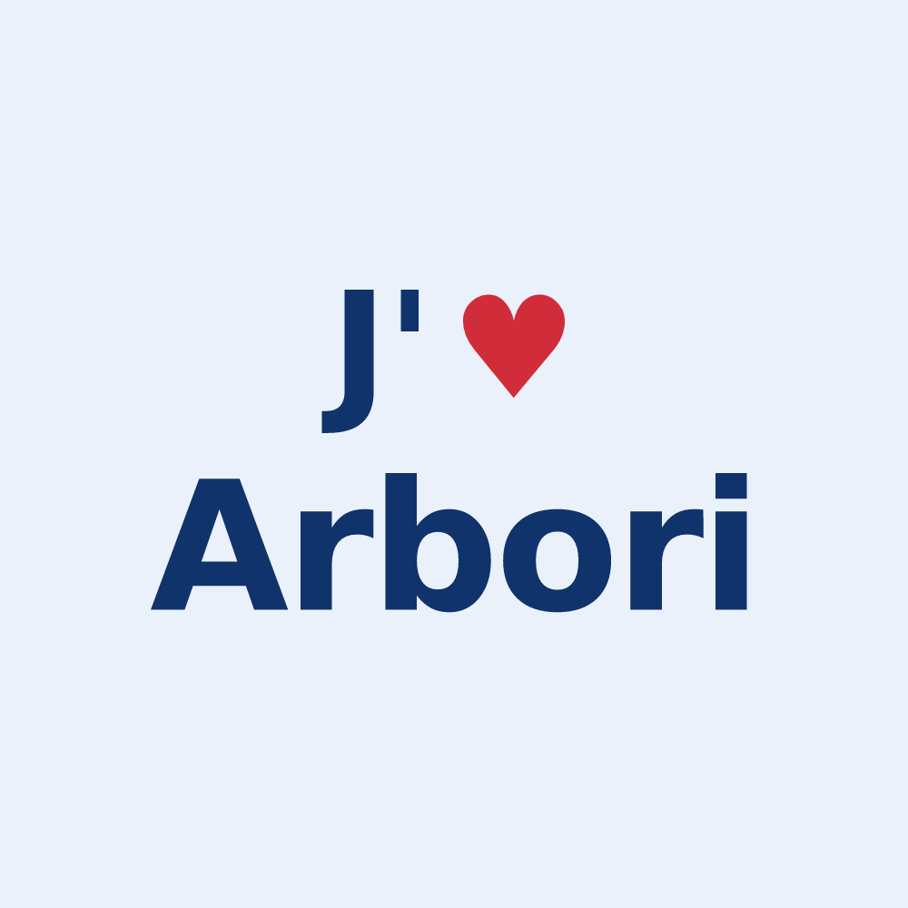 Sticker personnalisé Arbori — design J'aime Arbori