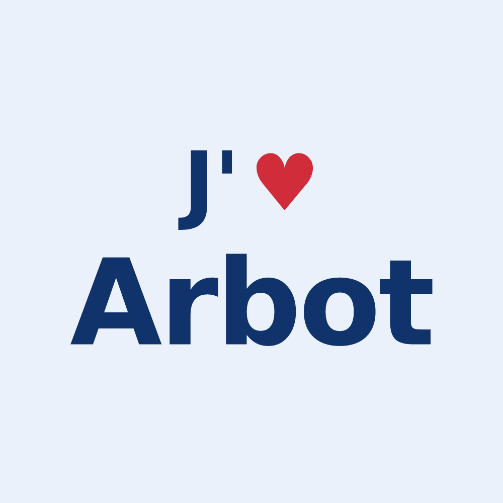 Sticker personnalisé Arbot — design J'aime Arbot