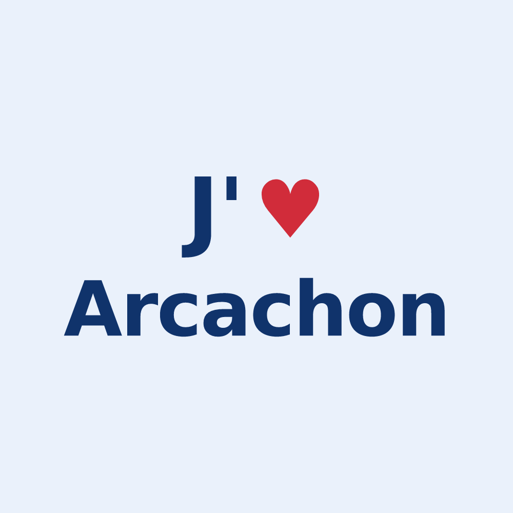 Sticker personnalisé Arcachon — design J'aime Arcachon
