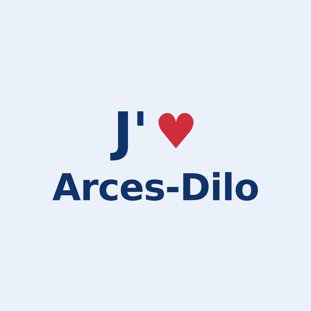 Sticker personnalisé Arces-Dilo — design J'aime Arces-Dilo