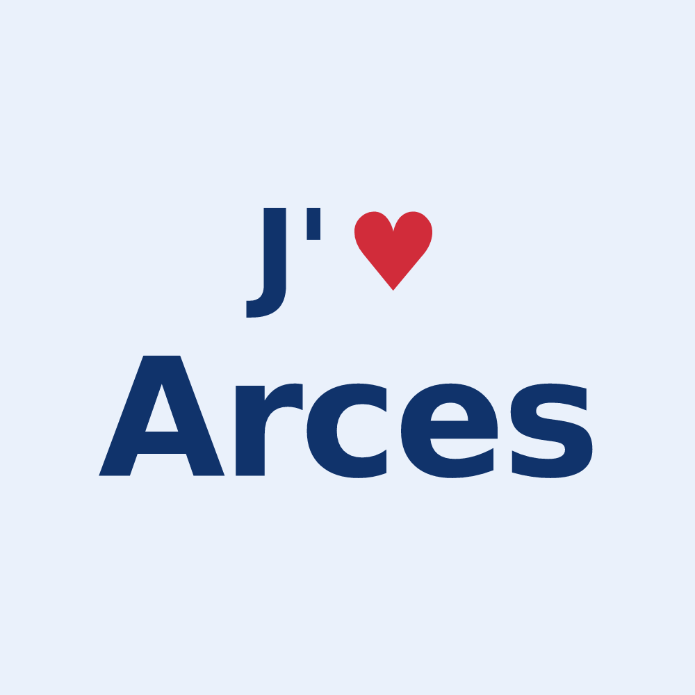 Sticker personnalisé Arces — design J'aime Arces