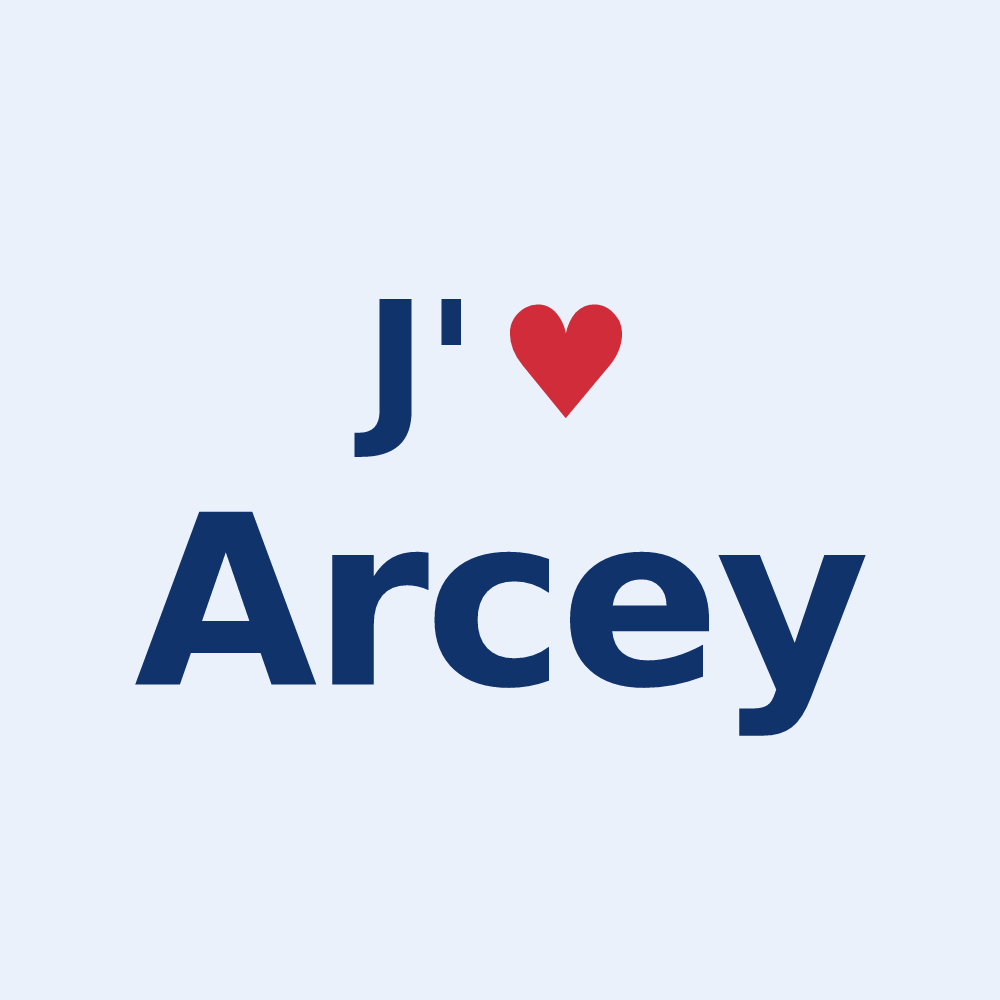 Sticker personnalisé Arcey — design J'aime Arcey