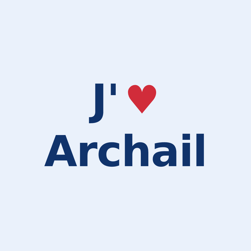 Sticker personnalisé Archail — design J'aime Archail