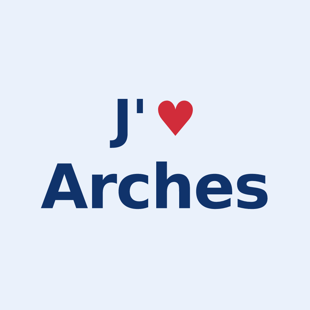 Sticker personnalisé Arches — design J'aime Arches