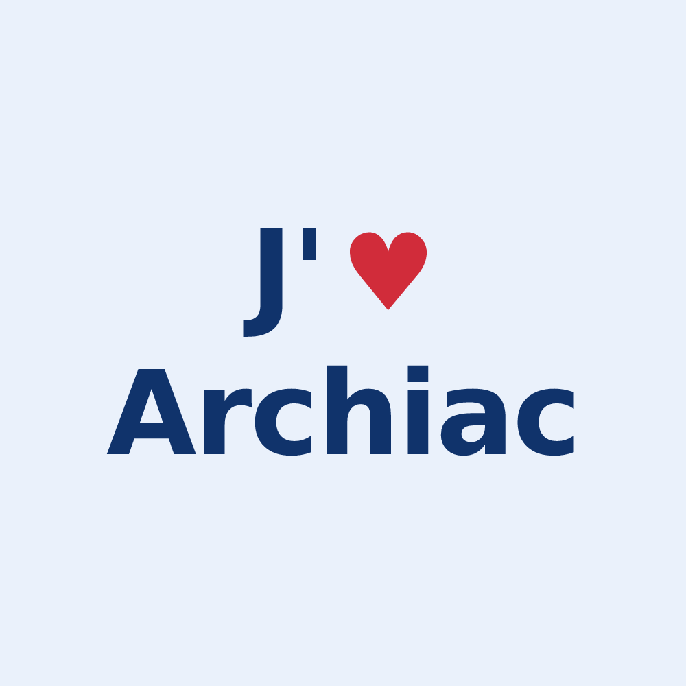 Sticker personnalisé Archiac — design J'aime Archiac