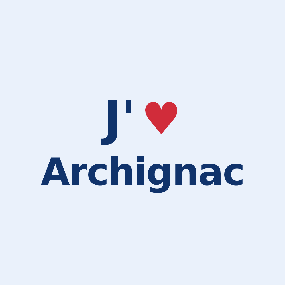 Sticker personnalisé Archignac — design J'aime Archignac