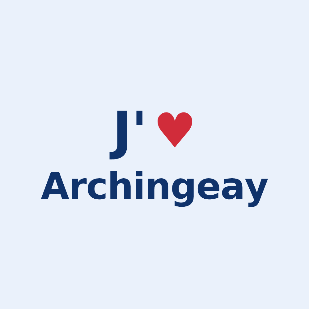 Sticker personnalisé Archingeay — design J'aime Archingeay