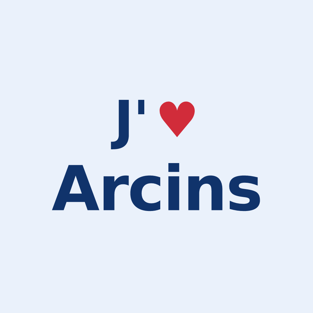 Sticker personnalisé Arcins — design J'aime Arcins