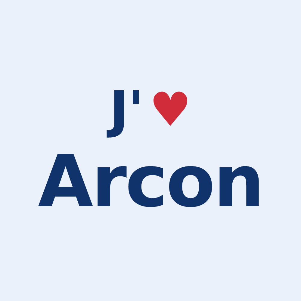 Sticker personnalisé Arcon — design J'aime Arcon
