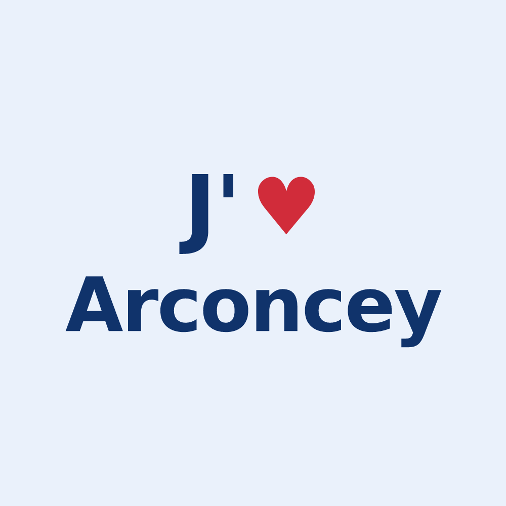 Sticker personnalisé Arconcey — design J'aime Arconcey