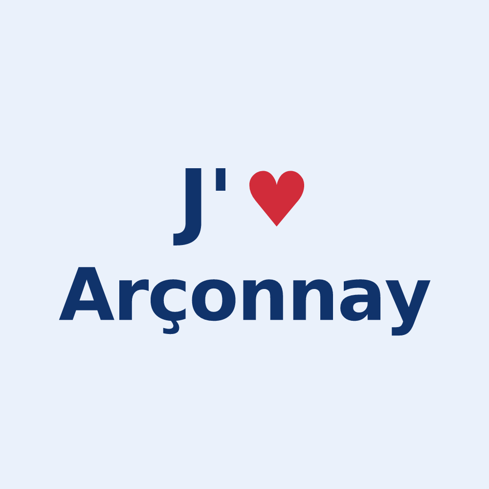 Sticker personnalisé Arçonnay — design J'aime Arçonnay