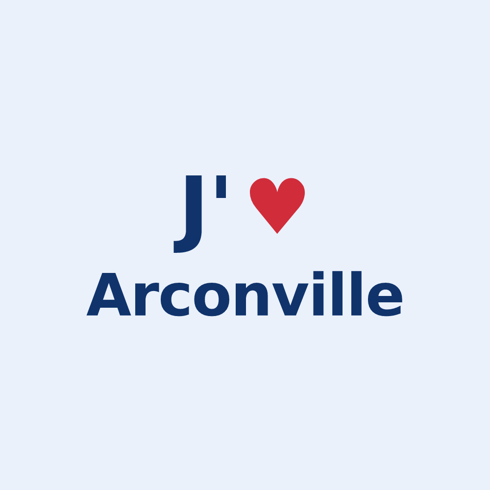 Sticker personnalisé Arconville — design J'aime Arconville