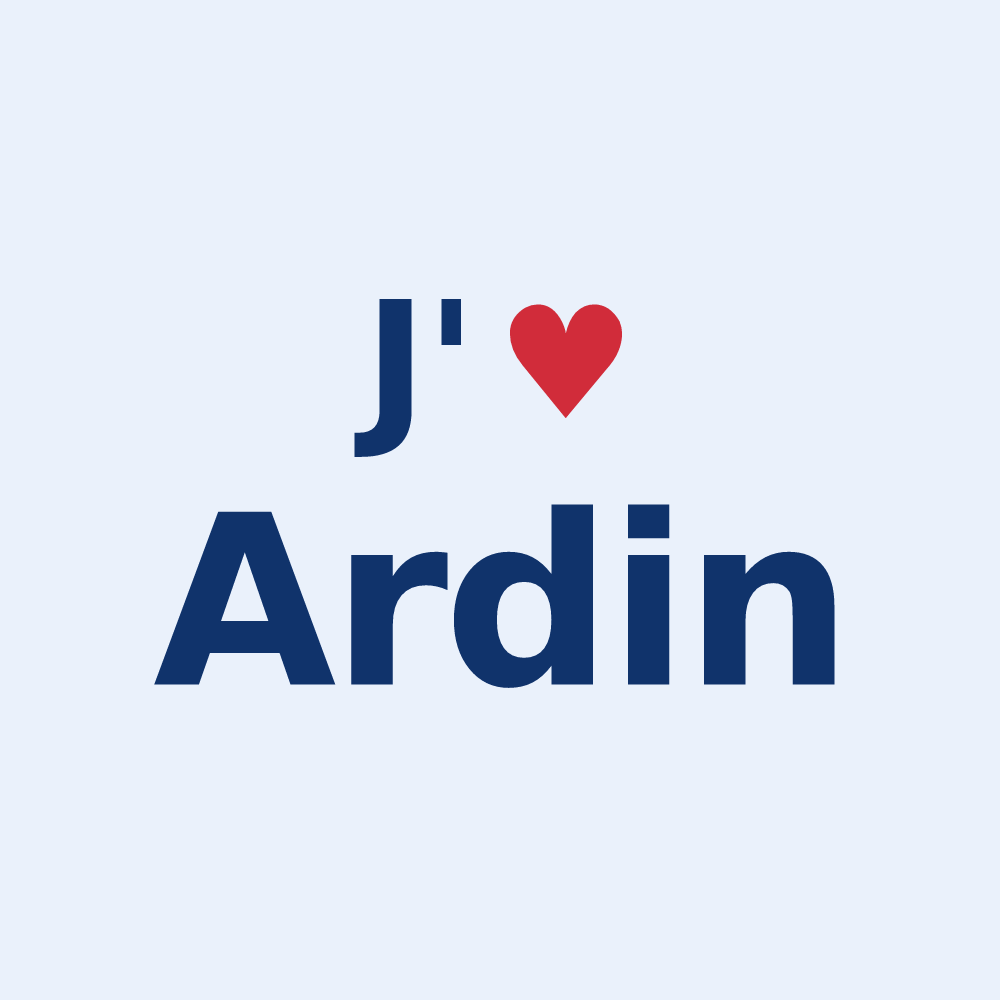 Sticker personnalisé Ardin — design J'aime Ardin