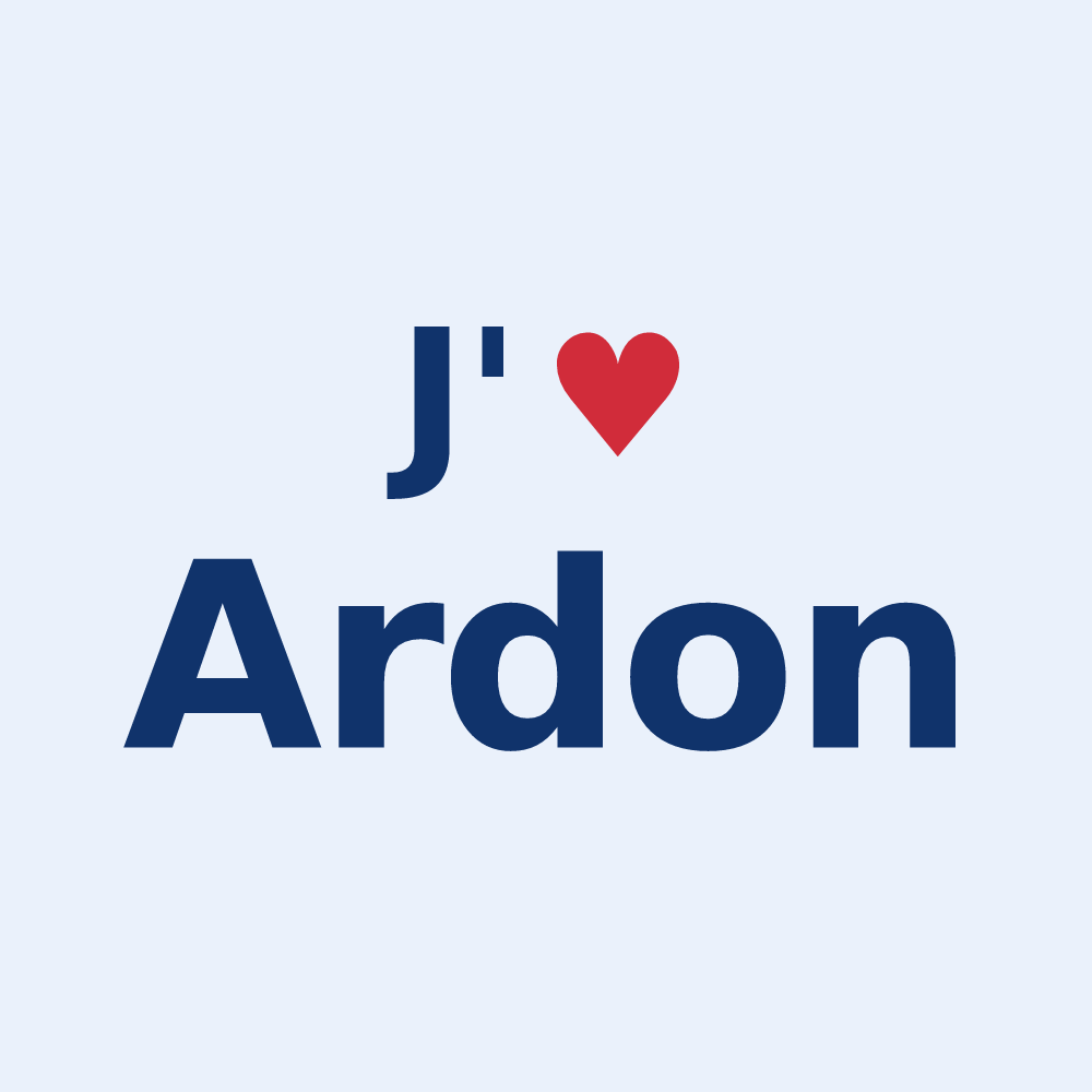 Sticker personnalisé Ardon — design J'aime Ardon