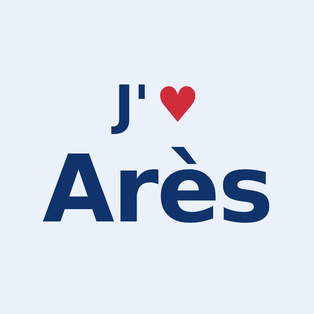 Sticker personnalisé Arès — design J'aime Arès