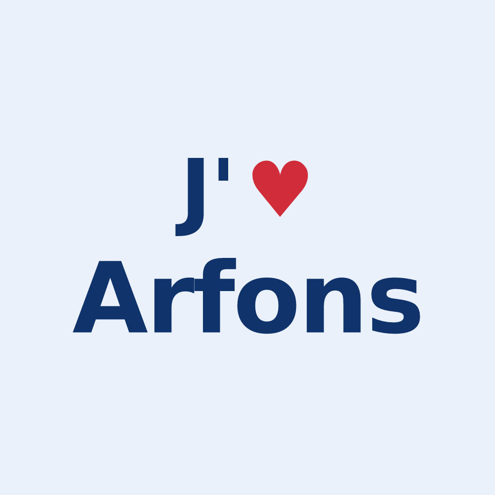 Sticker personnalisé Arfons — design J'aime Arfons