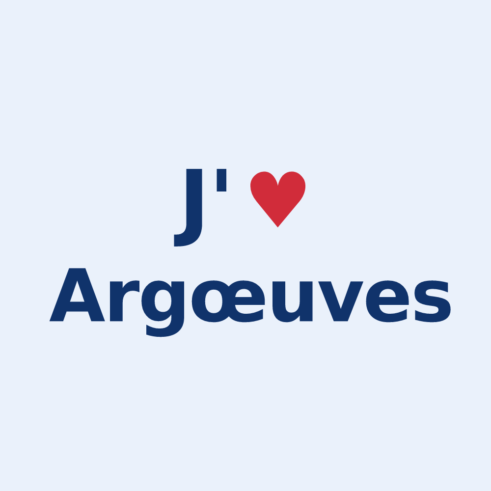 Sticker personnalisé Argœuves — design J'aime Argœuves